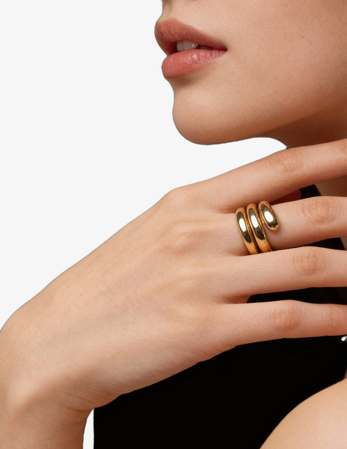 Golden Wave Ring