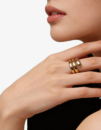 Golden Wave Ring