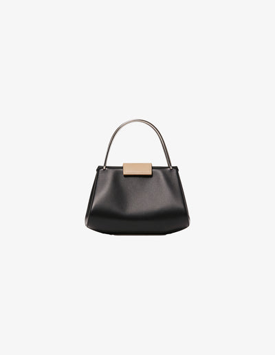 Monaco Black Leather Satchel