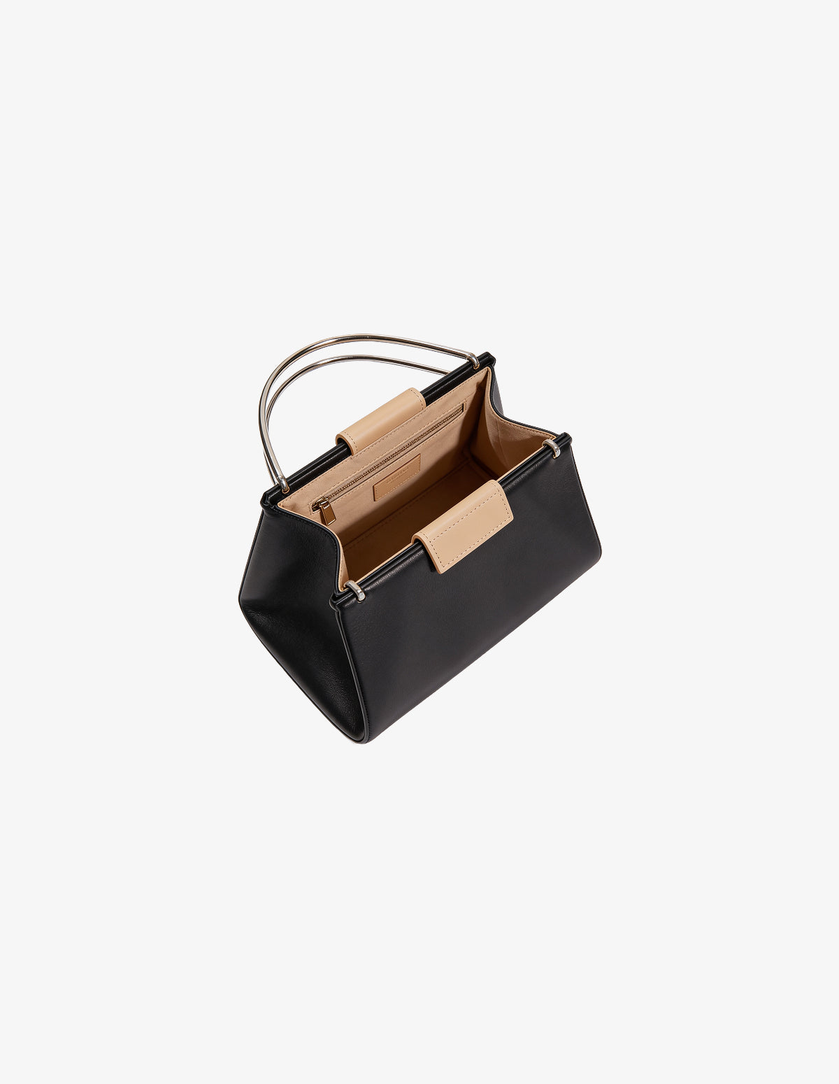 Monaco Black Leather Satchel